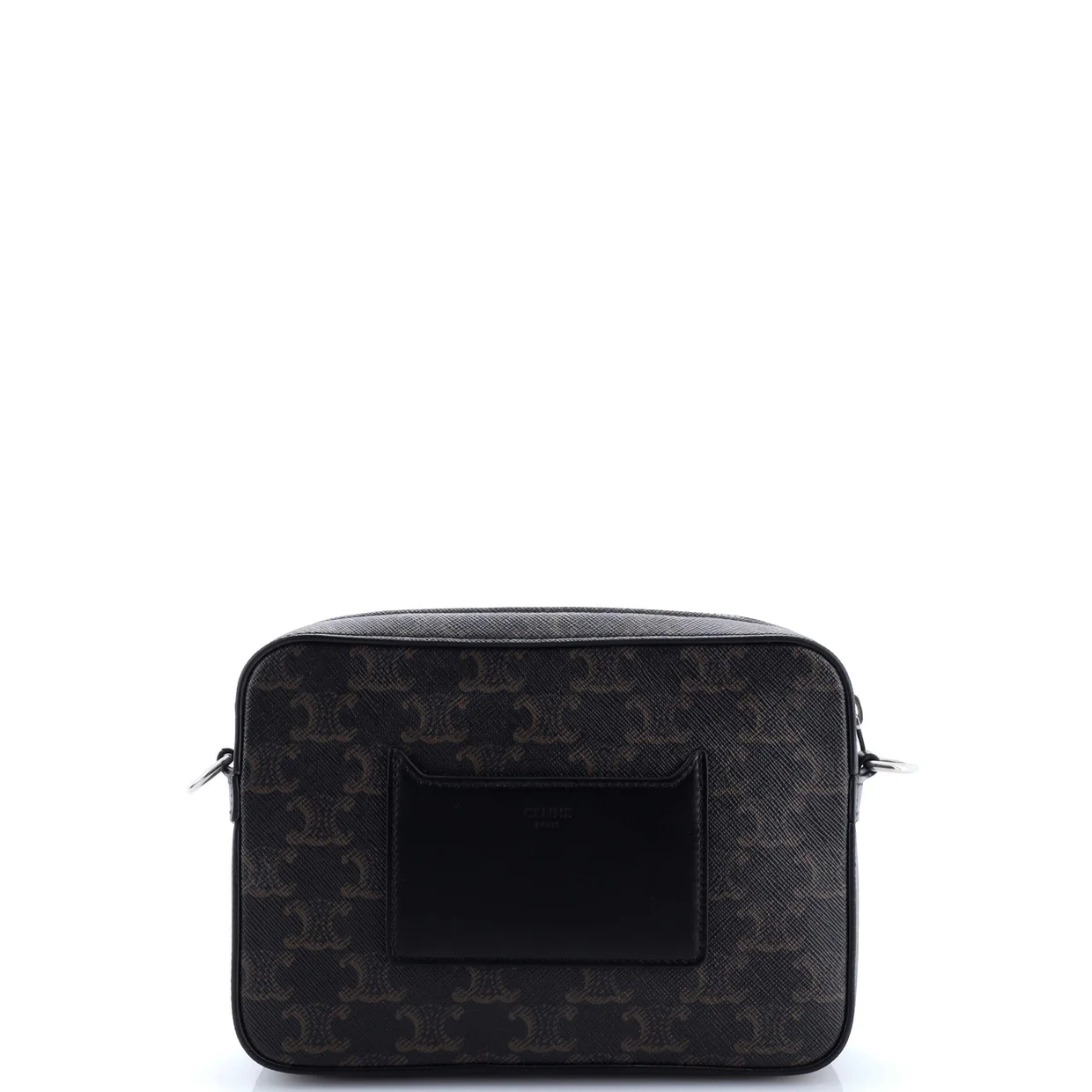 Zip Messenger Bag Triomphe Coated Canvas Small - Deep Luxury