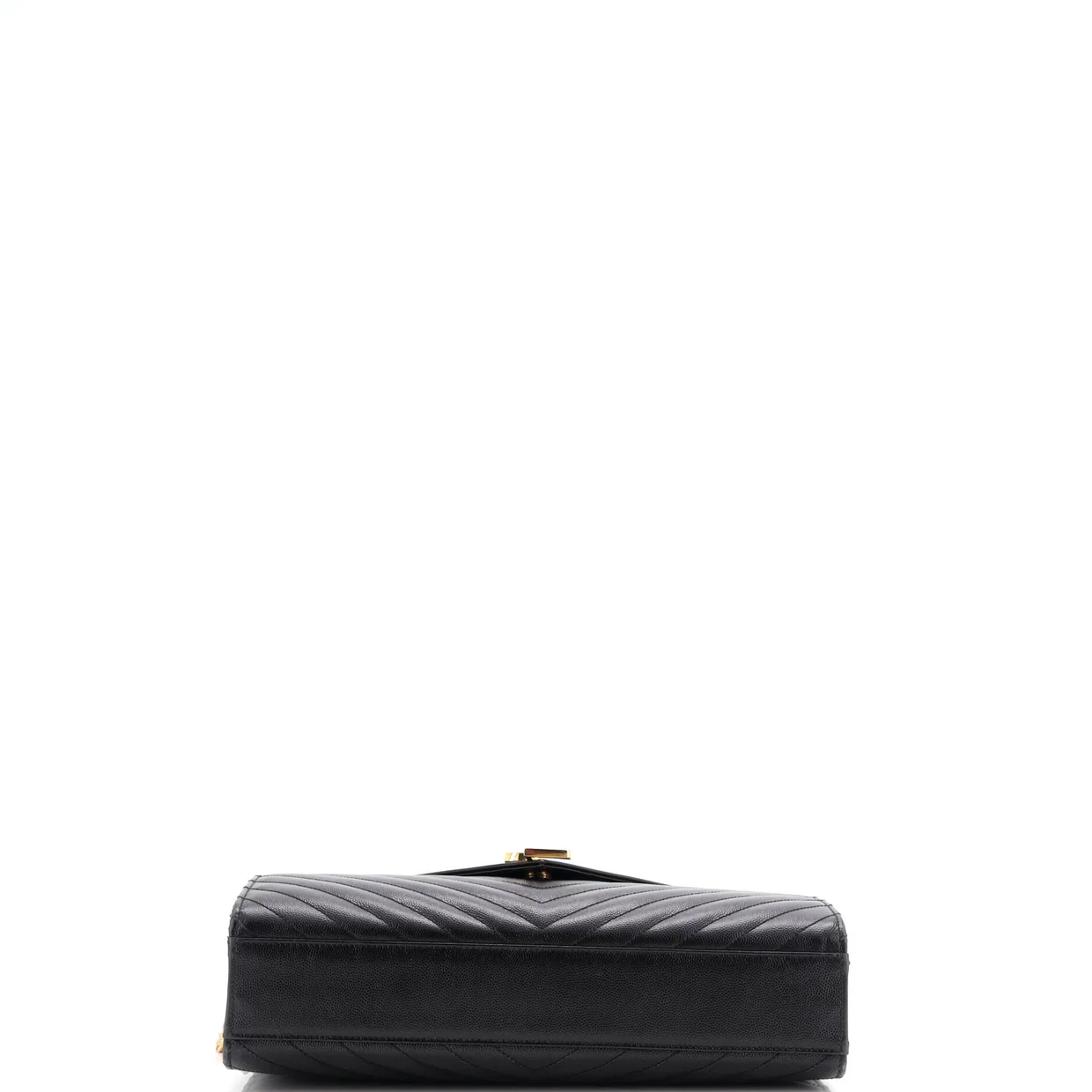 Classic Monogram Envelope Satchel Matelasse Chevron Leather Large - Deep Luxury