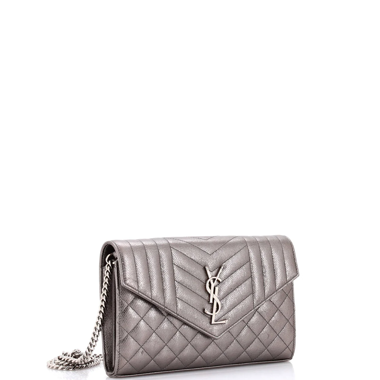 Classic Monogram Chain Wallet Mixed Matelasse Leather Medium - Deep Luxury