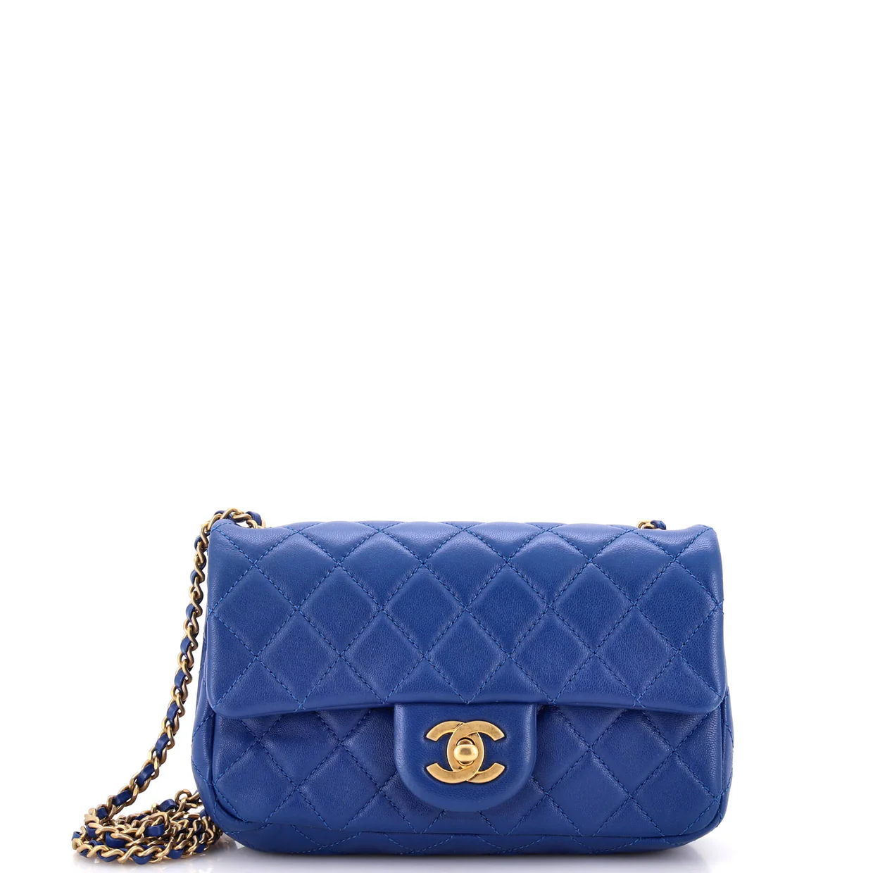 Pearl Crush Flap Bag Quilted Lambskin Mini - Deep Luxury