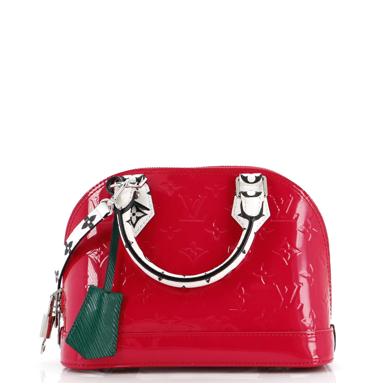 Alma Handbag Monogram Vernis with Monogram Canvas and Epi Leather BB - Deep Luxury