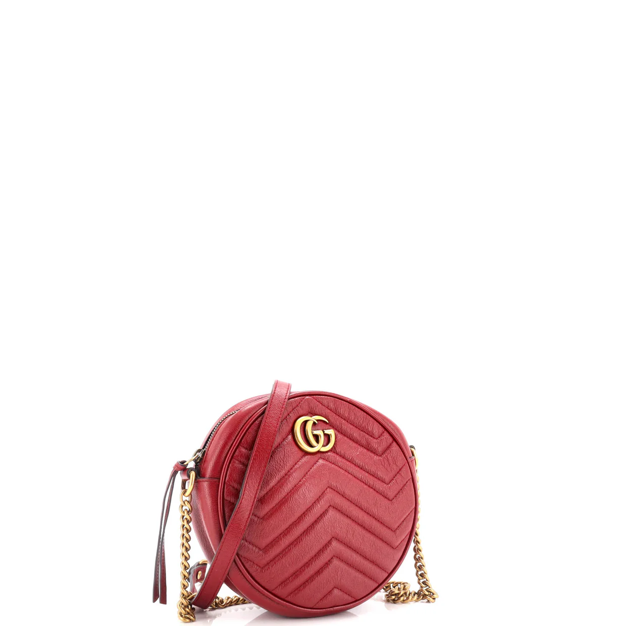 GG Marmont Round Shoulder Bag Matelasse Leather Mini - Deep Luxury