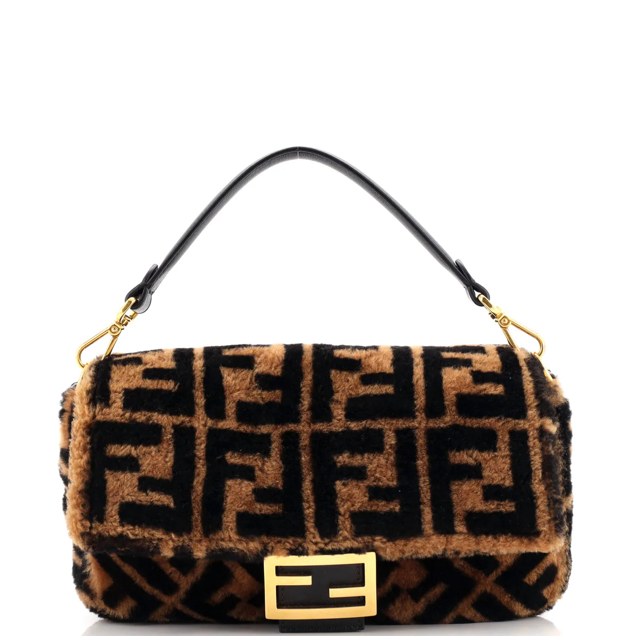 Baguette NM Bag Zucca Shearling Medium - Deep Luxury