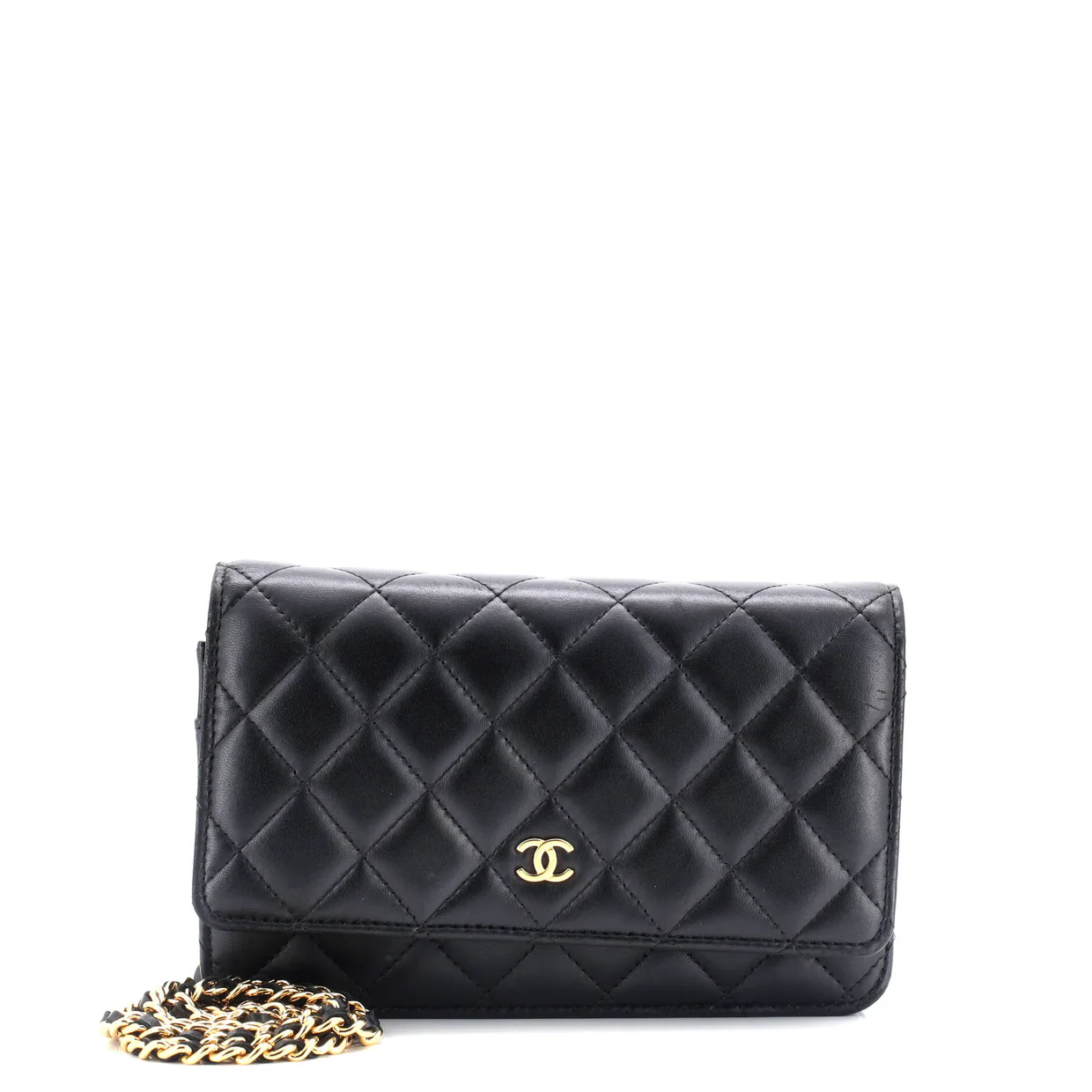 Wallet on Chain Quilted Lambskin - Deep Luxury