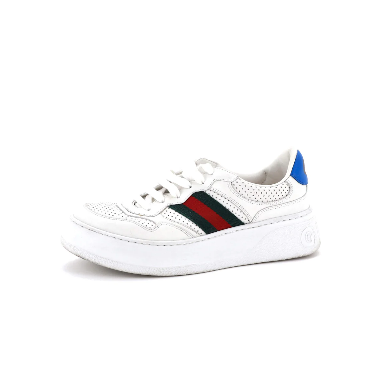 Chunky B Web Sneakers Perforated Leather - Deep Luxury