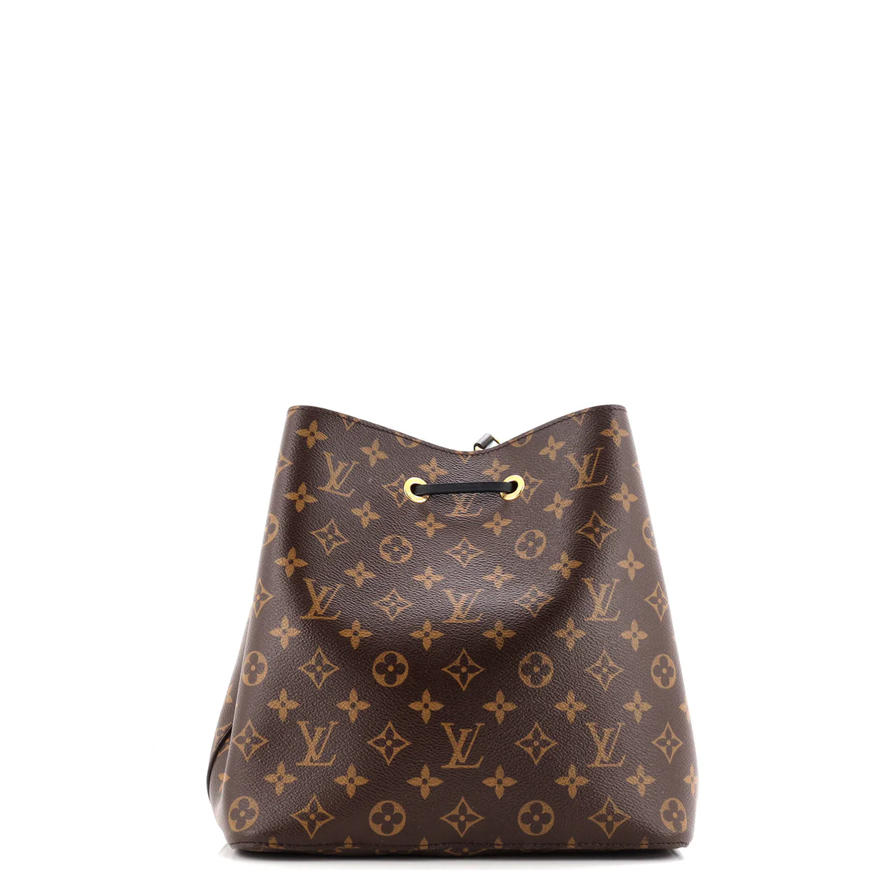 Braided Handle NeoNoe Handbag Monogram Canvas with Leather MM - Deep Luxury