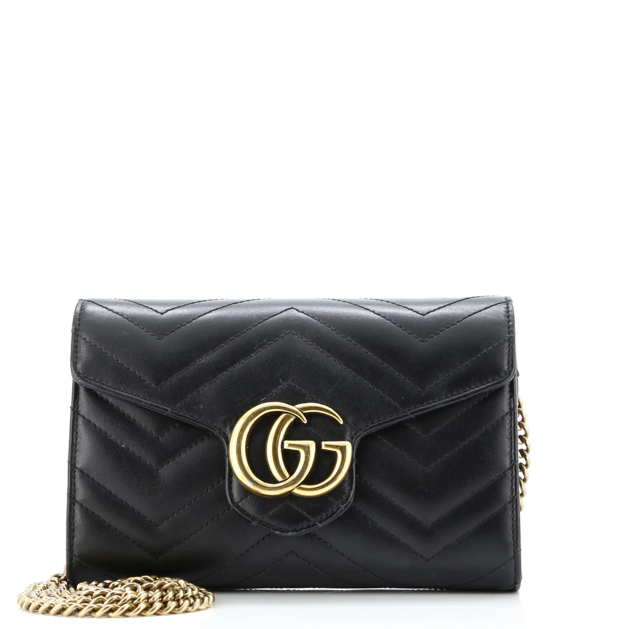 GG Marmont Chain Wallet Matelasse Leather Mini - Deep Luxury