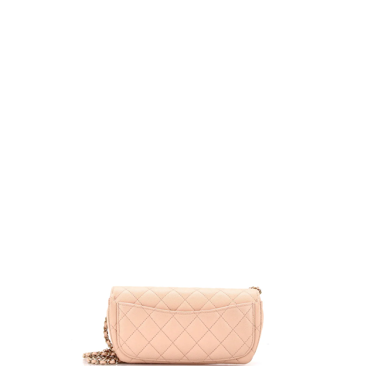 Classic Sunglasses Case with Chain Quilted Caviar - Deep Luxury