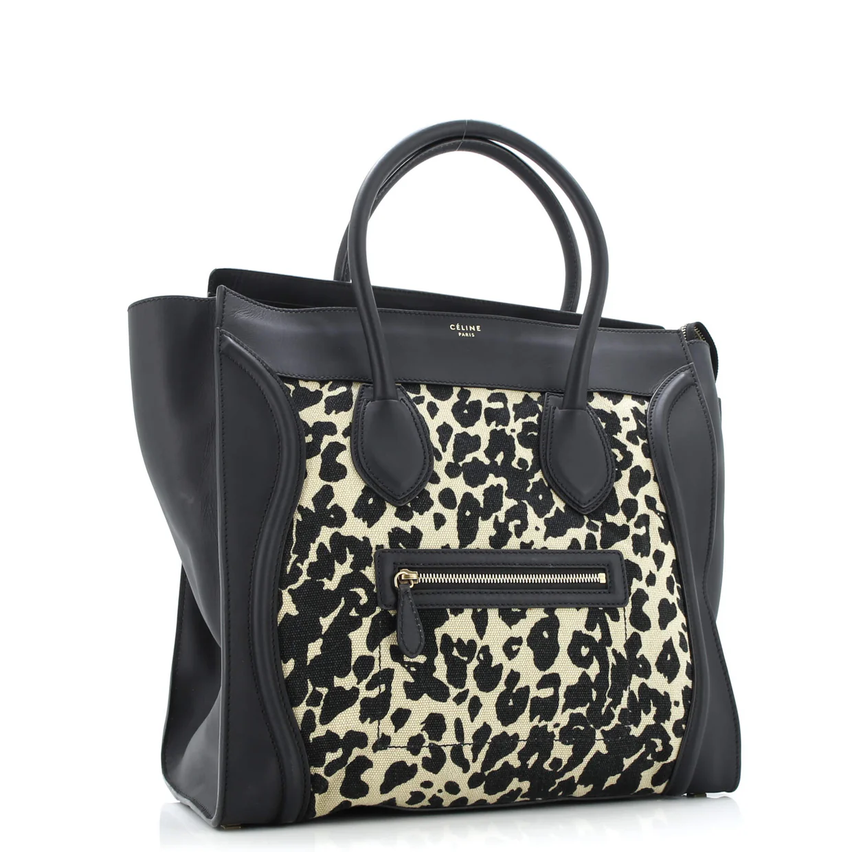 Luggage Bag Printed Canvas and Leather Medium - Deep Luxury