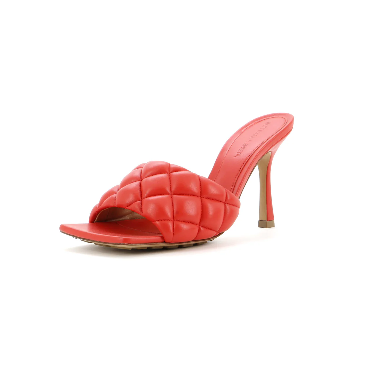 Women's The Padded Heeled Sandals Quilted Leather - Deep Luxury