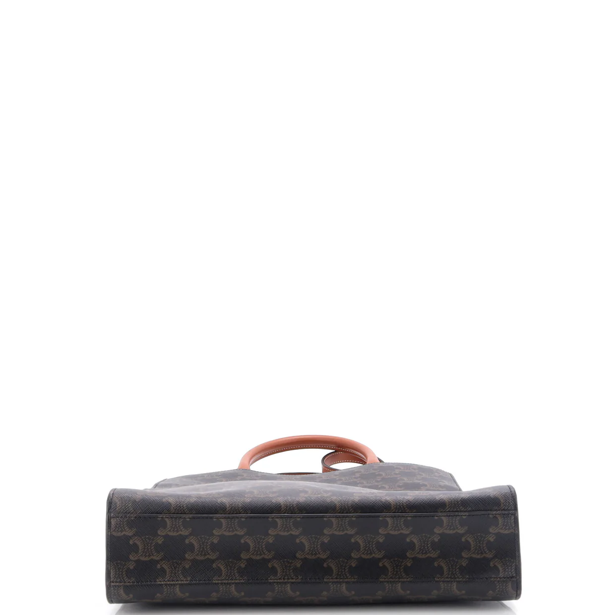 Vertical Cabas Tote Triomphe Coated Canvas Small - Deep Luxury