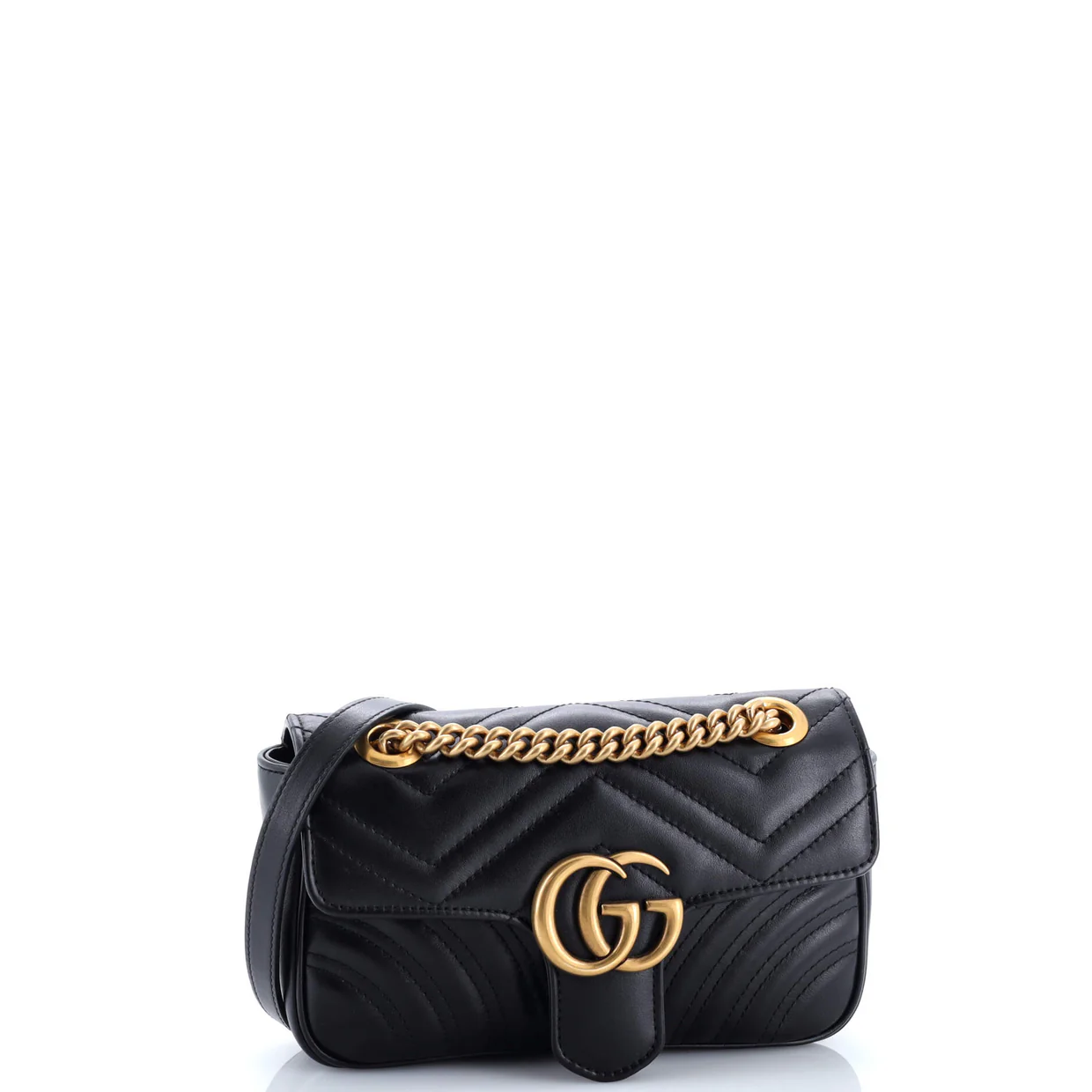 GG Marmont Flap Bag Matelasse Leather Mini - Deep Luxury