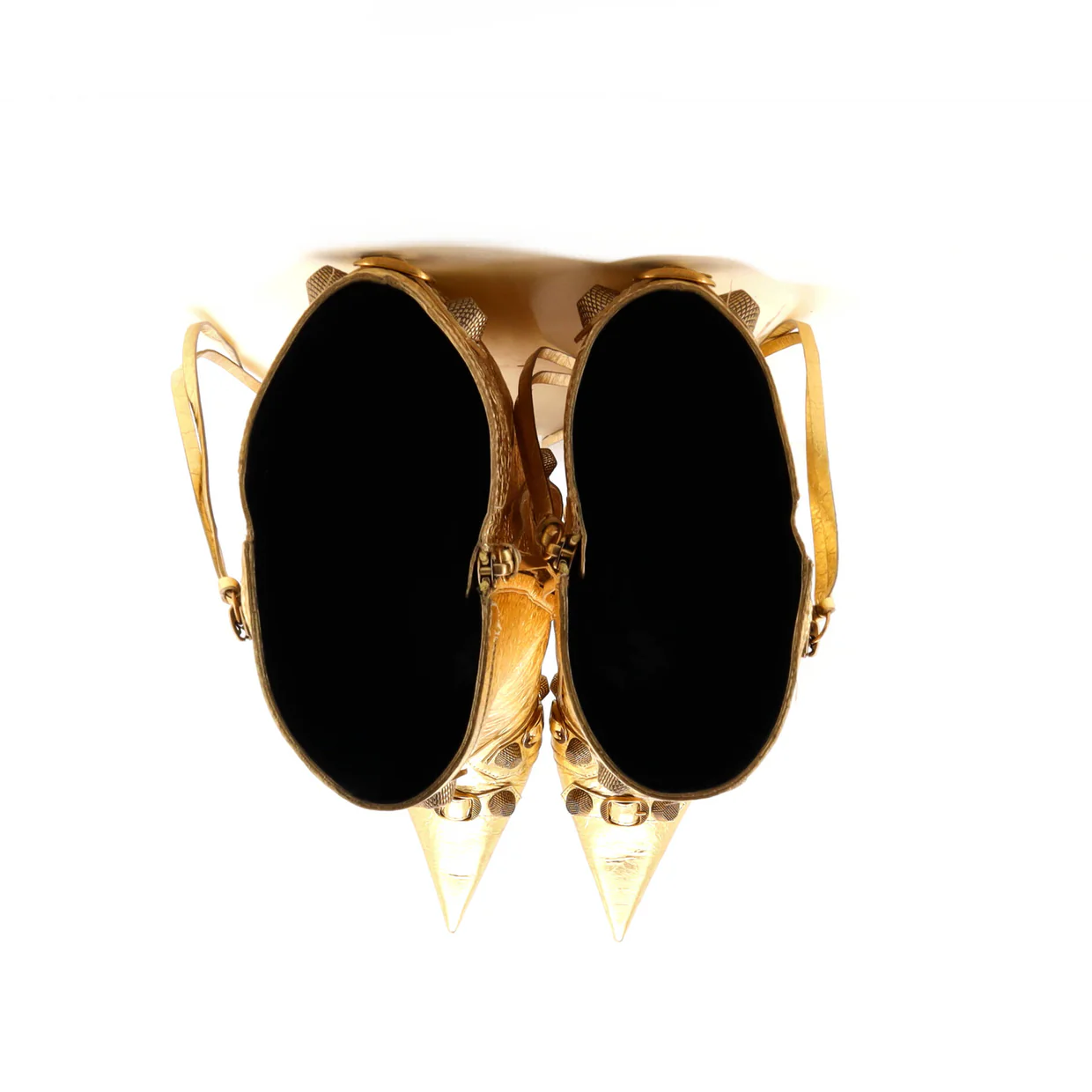 Women's Cagole Knee High Boots Studded Leather 90 - Deep Luxury