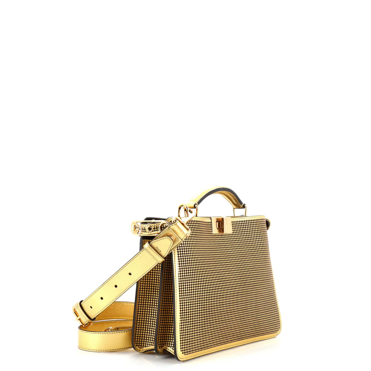 x Versace Fendace Peekaboo ISeeU Briefcase Laser Cut Leather Mini - Deep Luxury