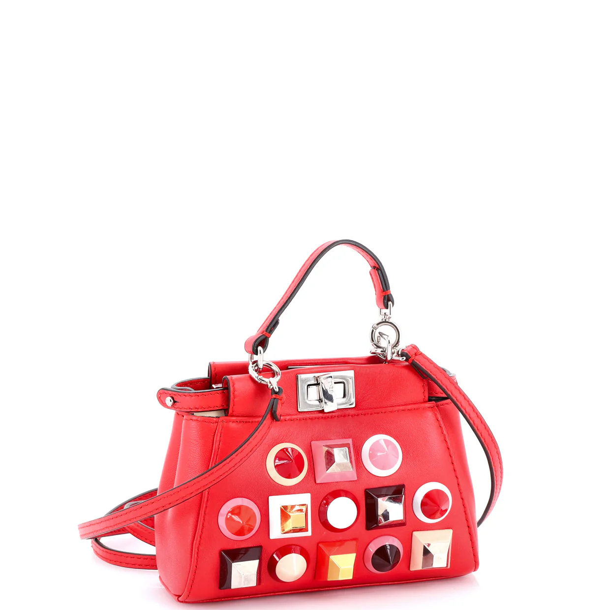 Peekaboo Bag Studded Leather Micro - Deep Luxury
