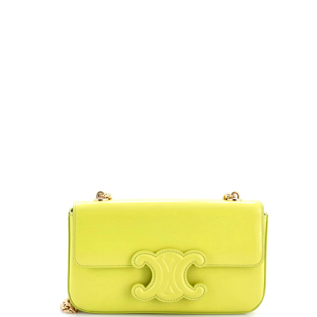 Triomphe Chain Shoulder Bag Leather Small - Deep Luxury