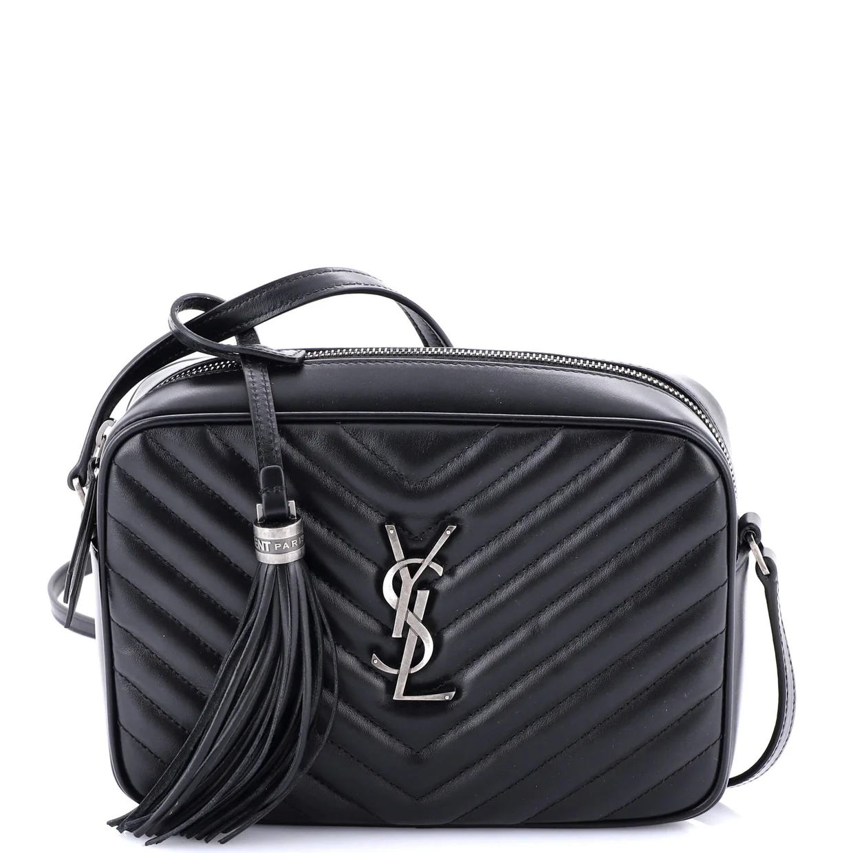 Lou Camera Bag Matelasse Chevron Leather Small - Deep Luxury