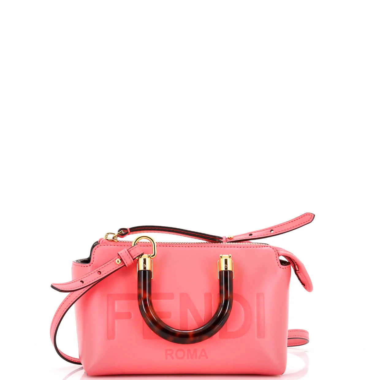 Logo By The Way Top Handle Bag Embossed Leather Mini - Deep Luxury