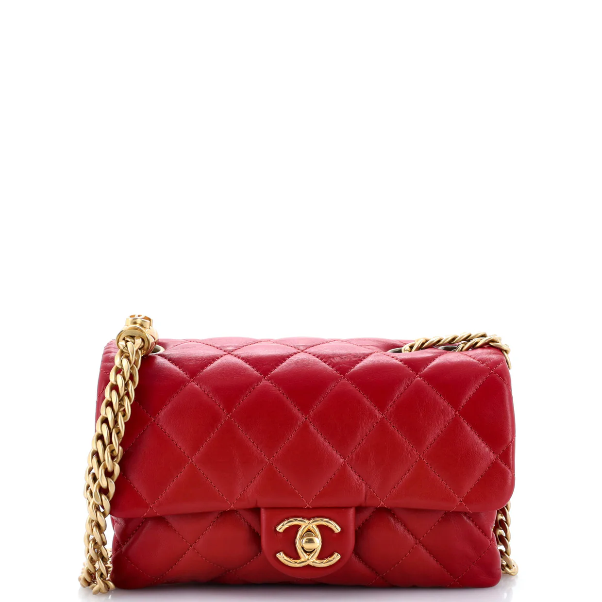 All Slide Long Flap Bag Quilted Lambskin Small - Deep Luxury