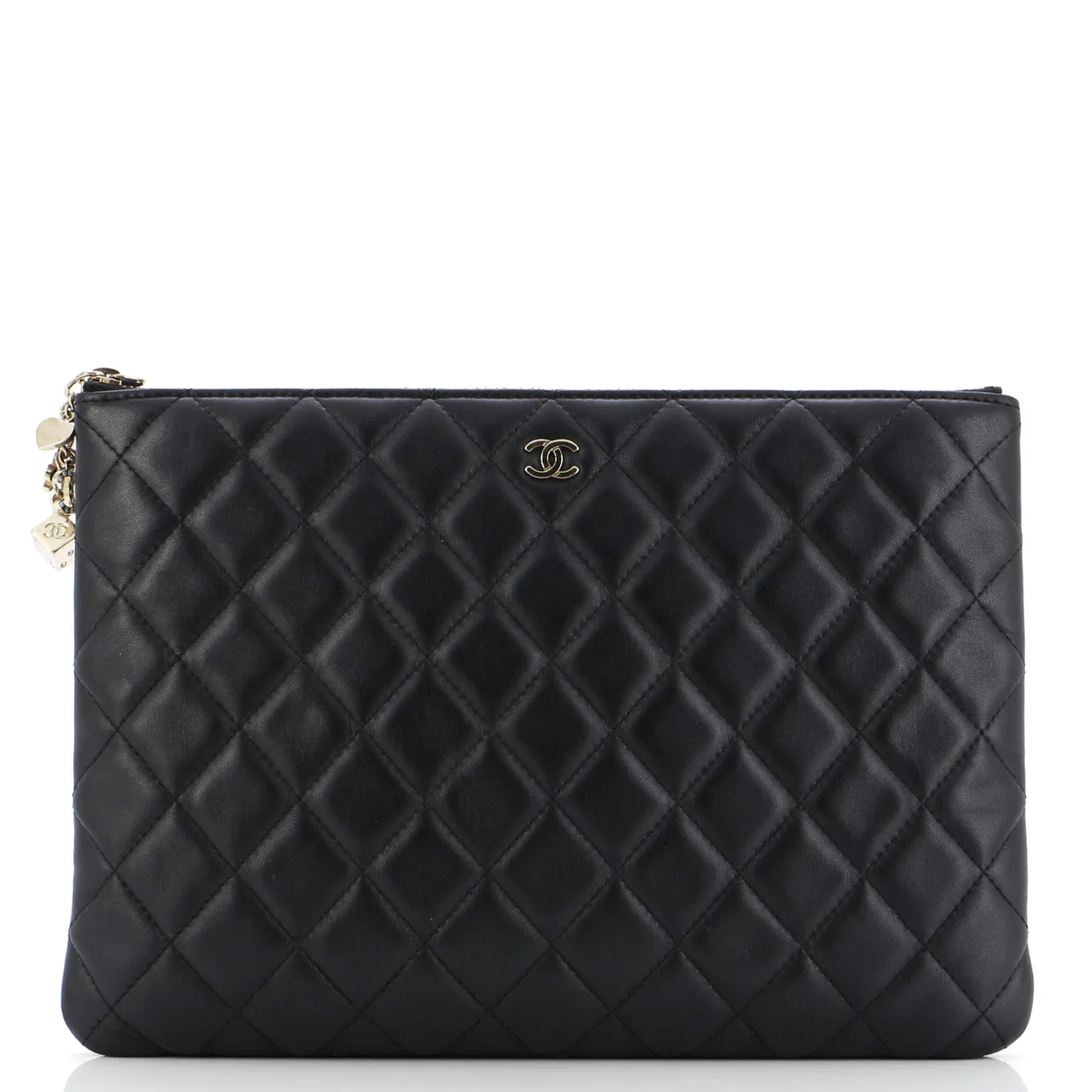 CC Casino O Case Clutch Quilted Lambskin Medium - Deep Luxury