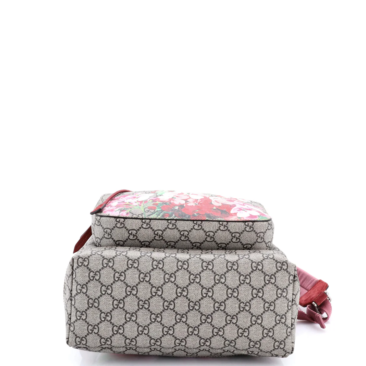 Buckle Backpack Blooms Print GG Coated Canvas Medium - Deep Luxury