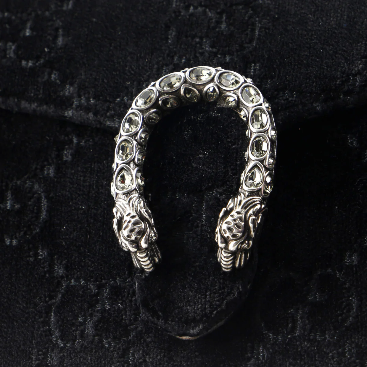 Dionysus Chain Wallet GG Velvet Small - Deep Luxury