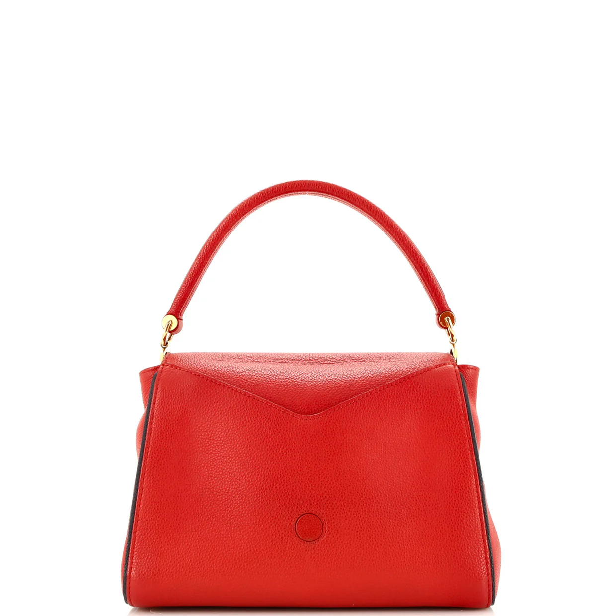 Double V Handbag Calfskin with Monogram Canvas - Deep Luxury