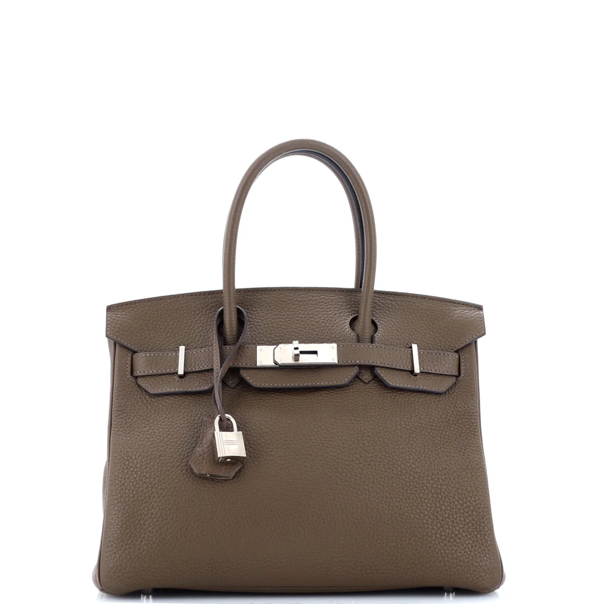 Birkin Handbag Verso Clemence with Palladium Hardware 30 - Deep Luxury