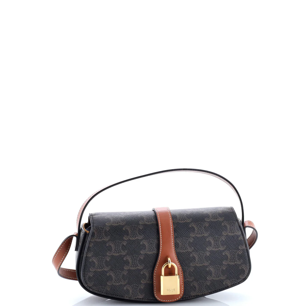 Tabou Clutch with Strap Triomphe Coated Canvas - Deep Luxury