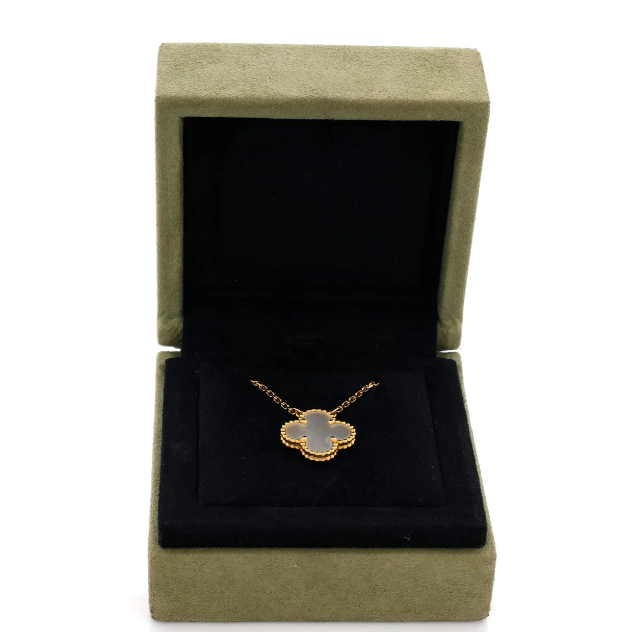 Vintage Alhambra Pendant Necklace 18K Yellow Gold and Mother of Pearl - Deep Luxury
