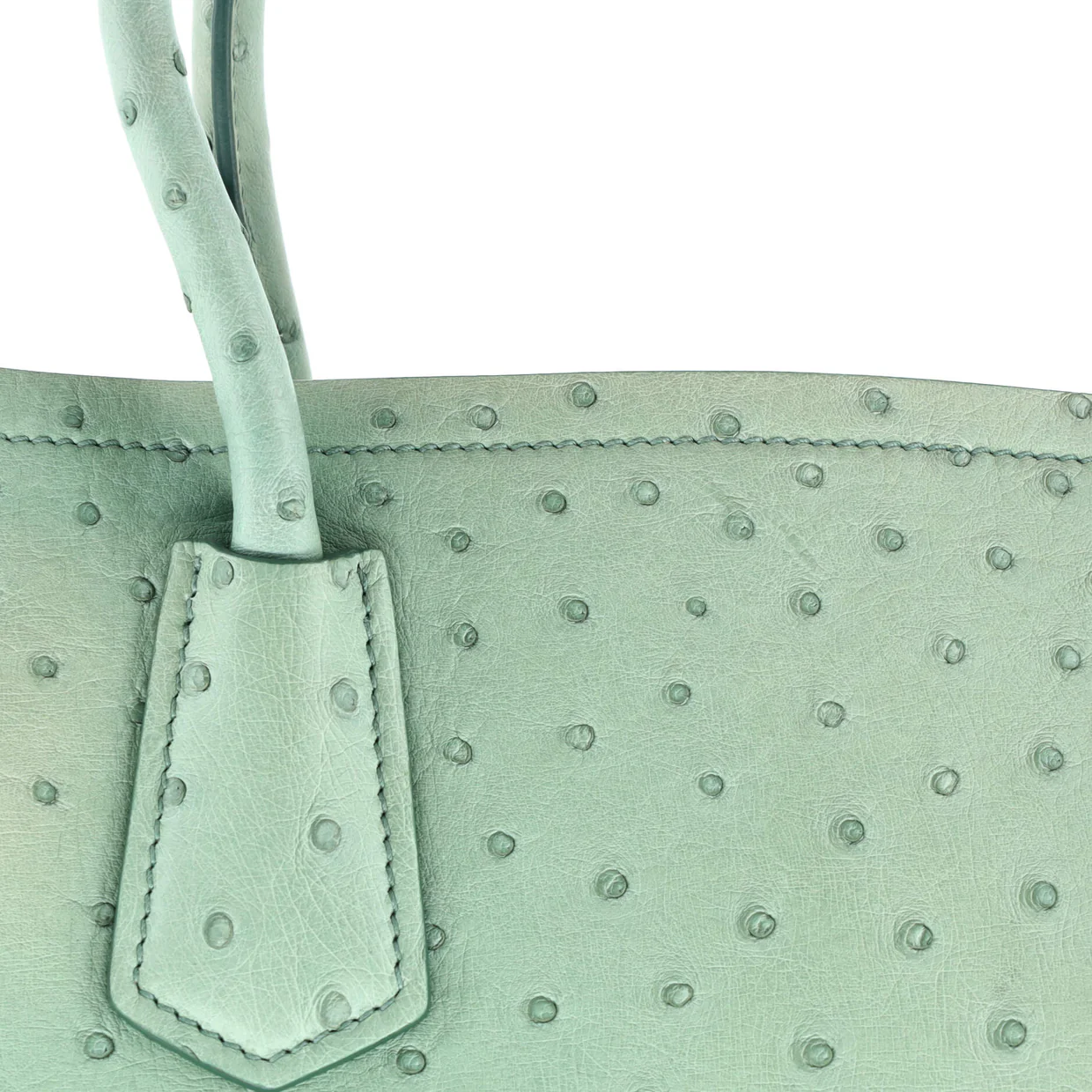 Cuir Double Tote Ostrich Medium - Deep Luxury