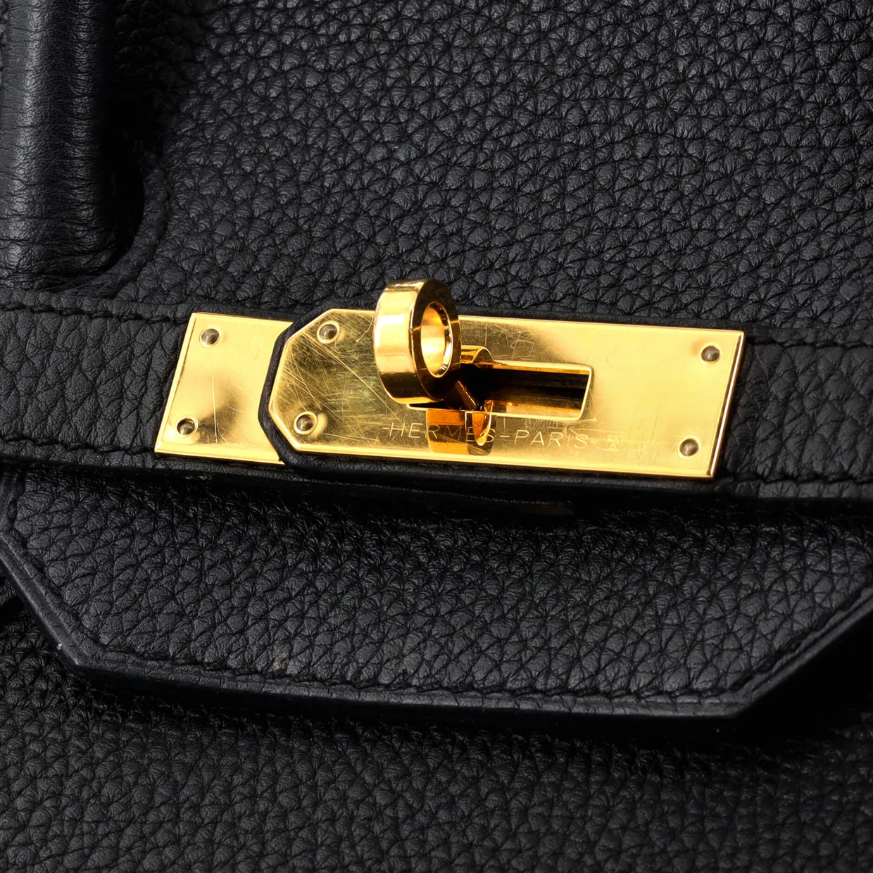 Birkin Handbag Noir Togo with Gold Hardware 35 - Deep Luxury
