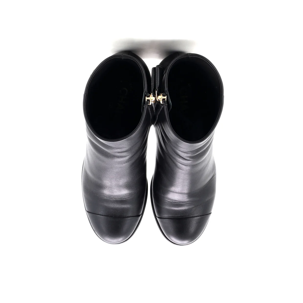Women's CC Cap Toe Ankle Boots Leather - Deep Luxury