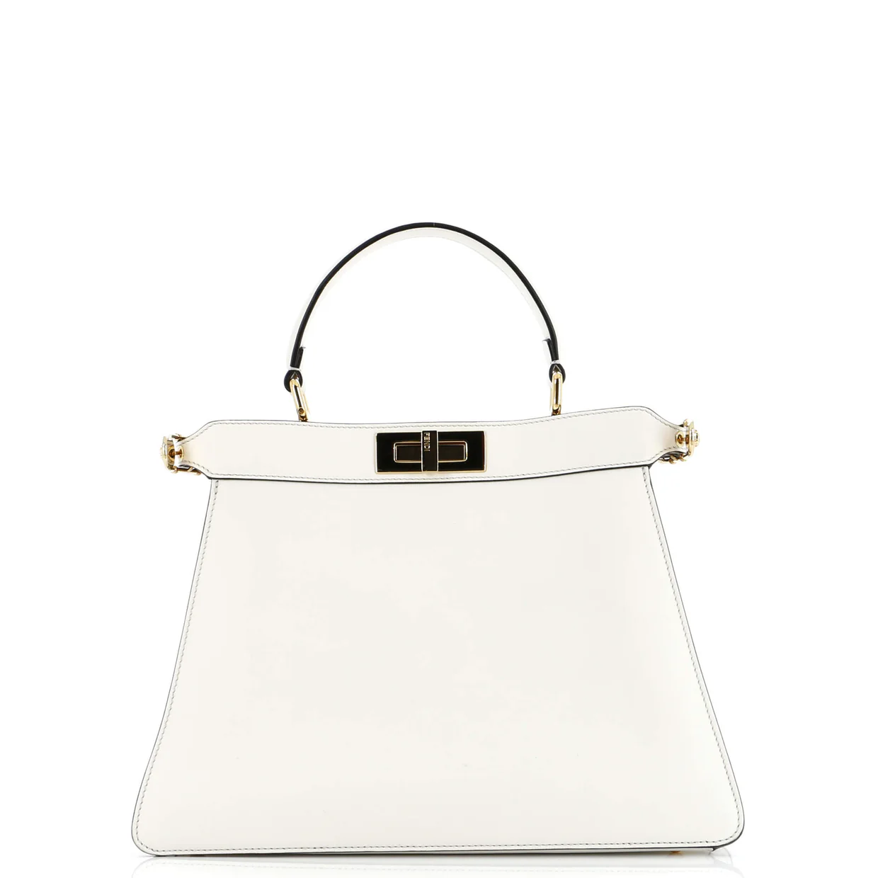 x Versace Fendace Peekaboo ISeeU Bag Leather with Printed Zucca Leather Interior Medium - Deep Luxury