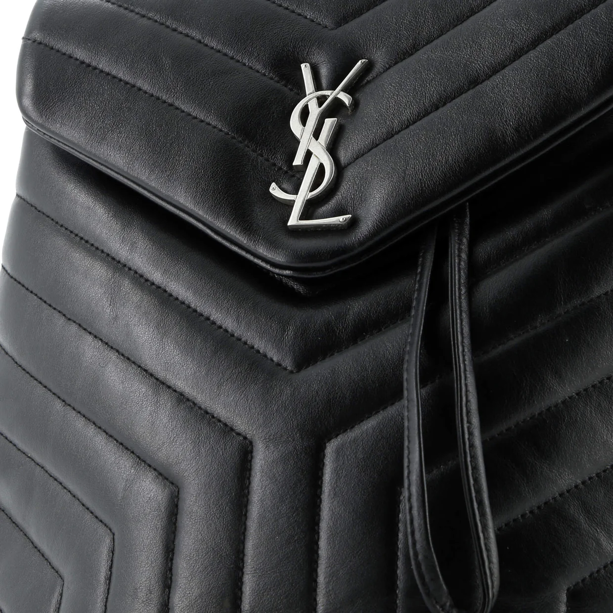 LouLou Backpack Matelasse Chevron Leather Medium - Deep Luxury