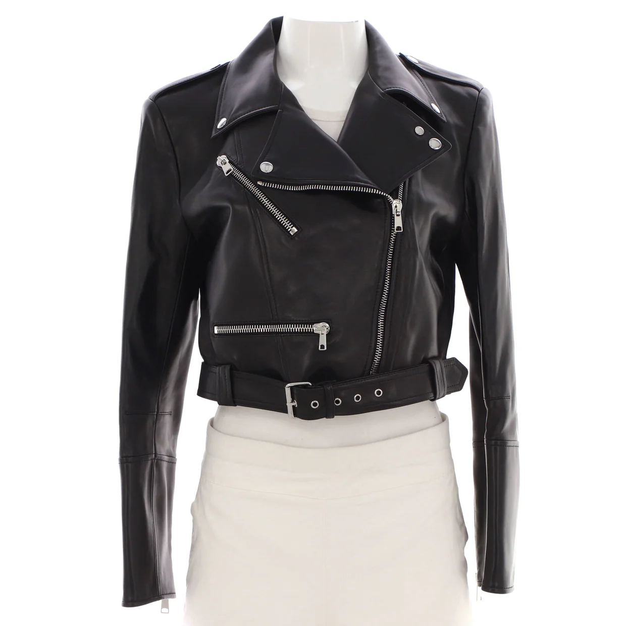 Women's Biker Jacket Leather - Deep Luxury