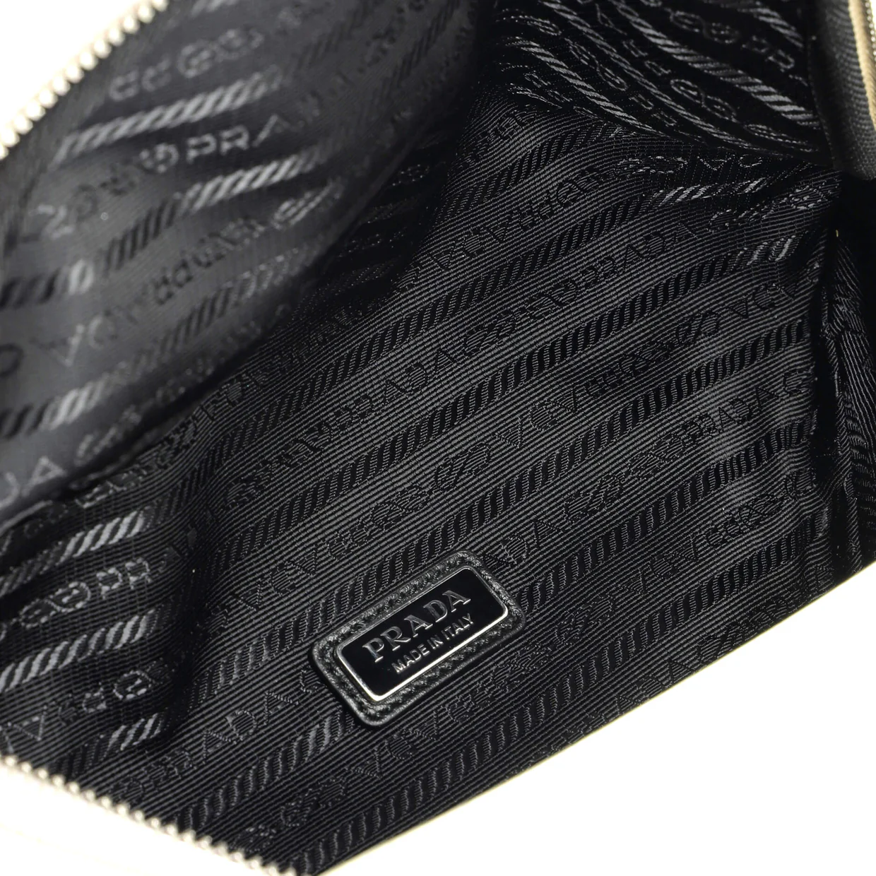 Triangle Logo Zip Around Shoulder Bag Saffiano Leather - Deep Luxury