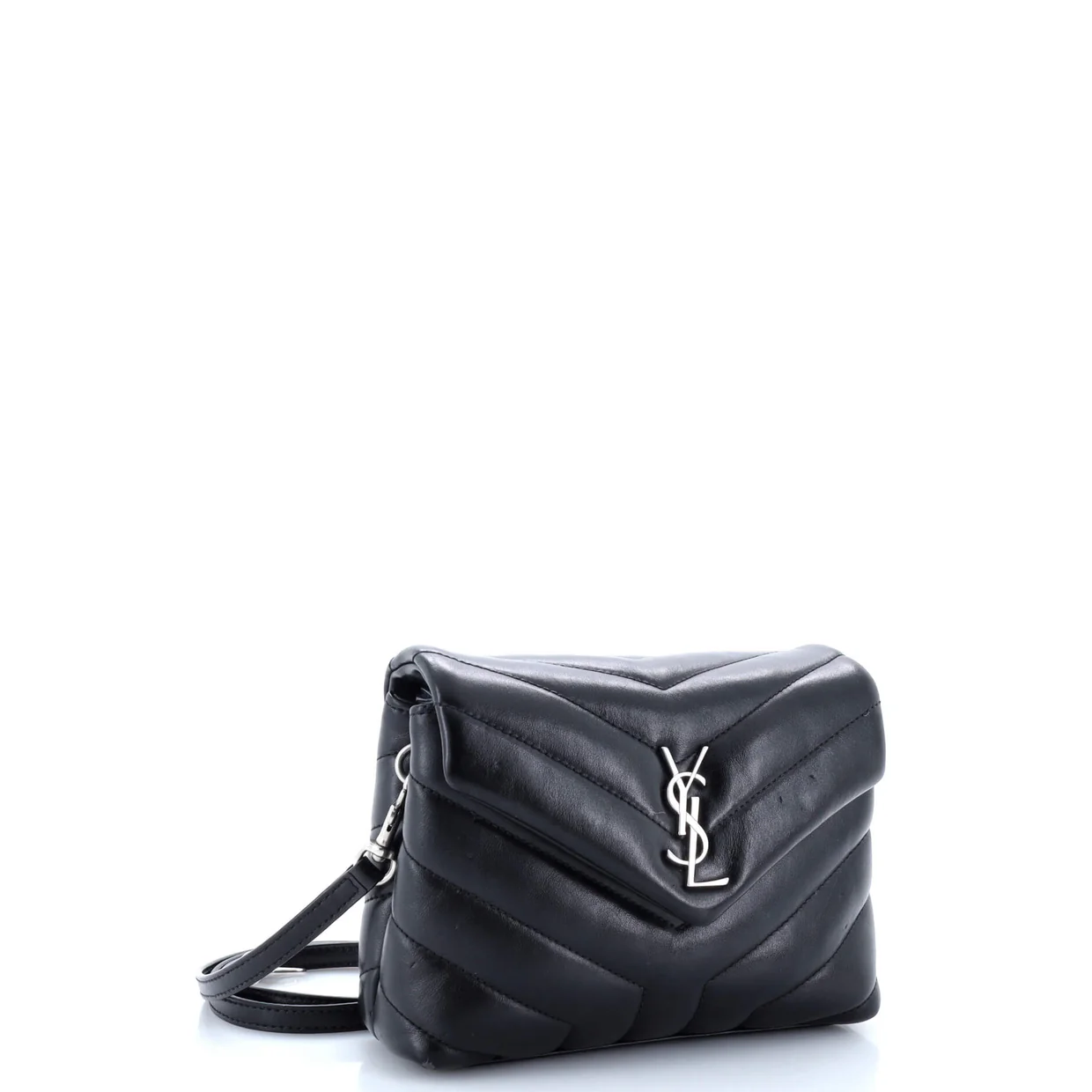 Loulou Shoulder Bag Matelasse Chevron Leather Toy - Deep Luxury