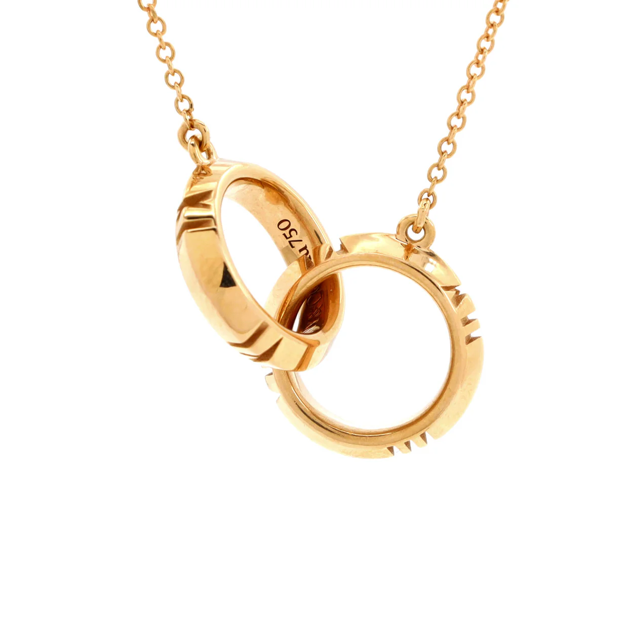 Atlas X Closed Interlocking Pendant Necklace 18K Rose Gold - Deep Luxury
