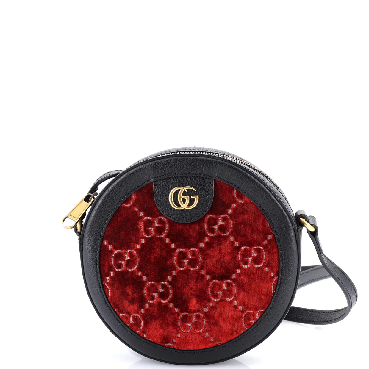 Ophidia Round Shoulder Bag GG Velvet Mini - Deep Luxury