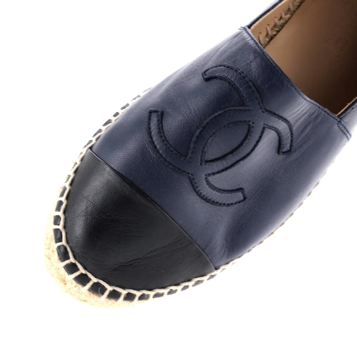 Women's CC Cap Toe Espadrilles Leather - Deep Luxury