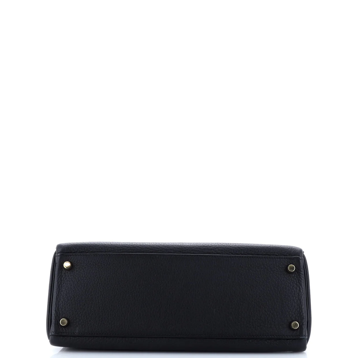 Kelly Handbag Noir Clemence with Gold Hardware 32 - Deep Luxury