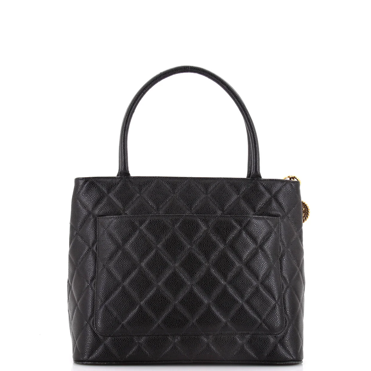 Medallion Tote Quilted Caviar - Deep Luxury