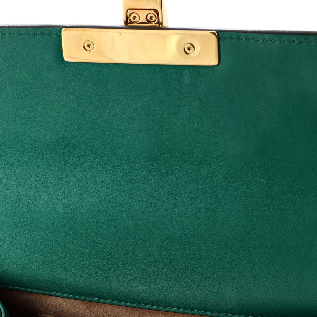 Pearly Padlock Shoulder Bag Studded Leather Small - Deep Luxury