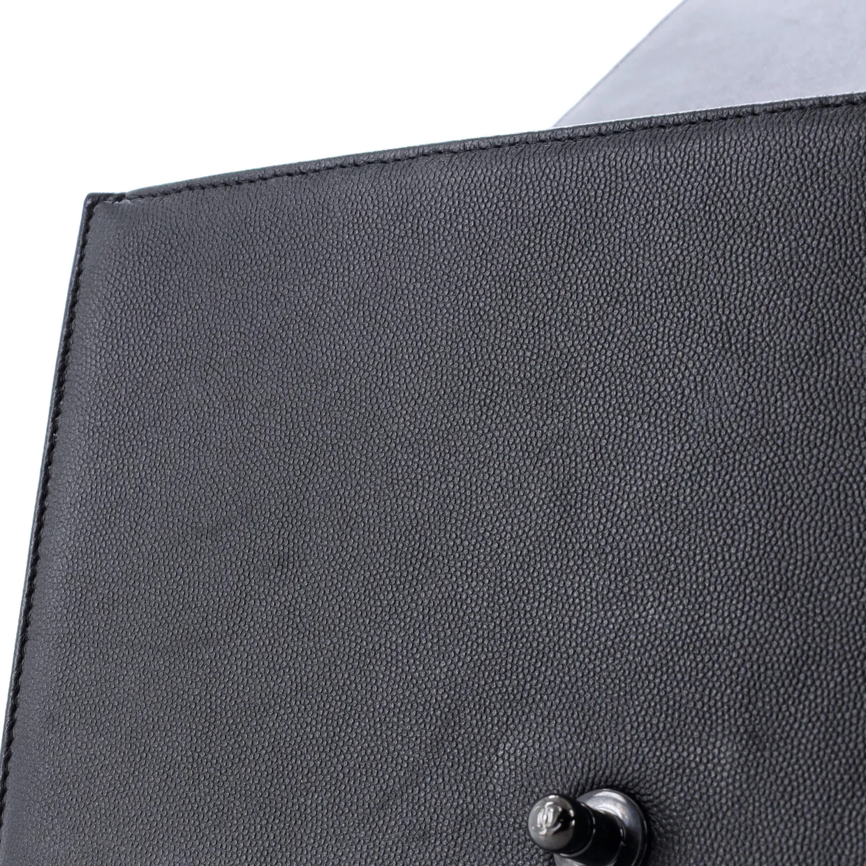 So Black Boy Flap Bag Quilted Caviar New Medium - Deep Luxury