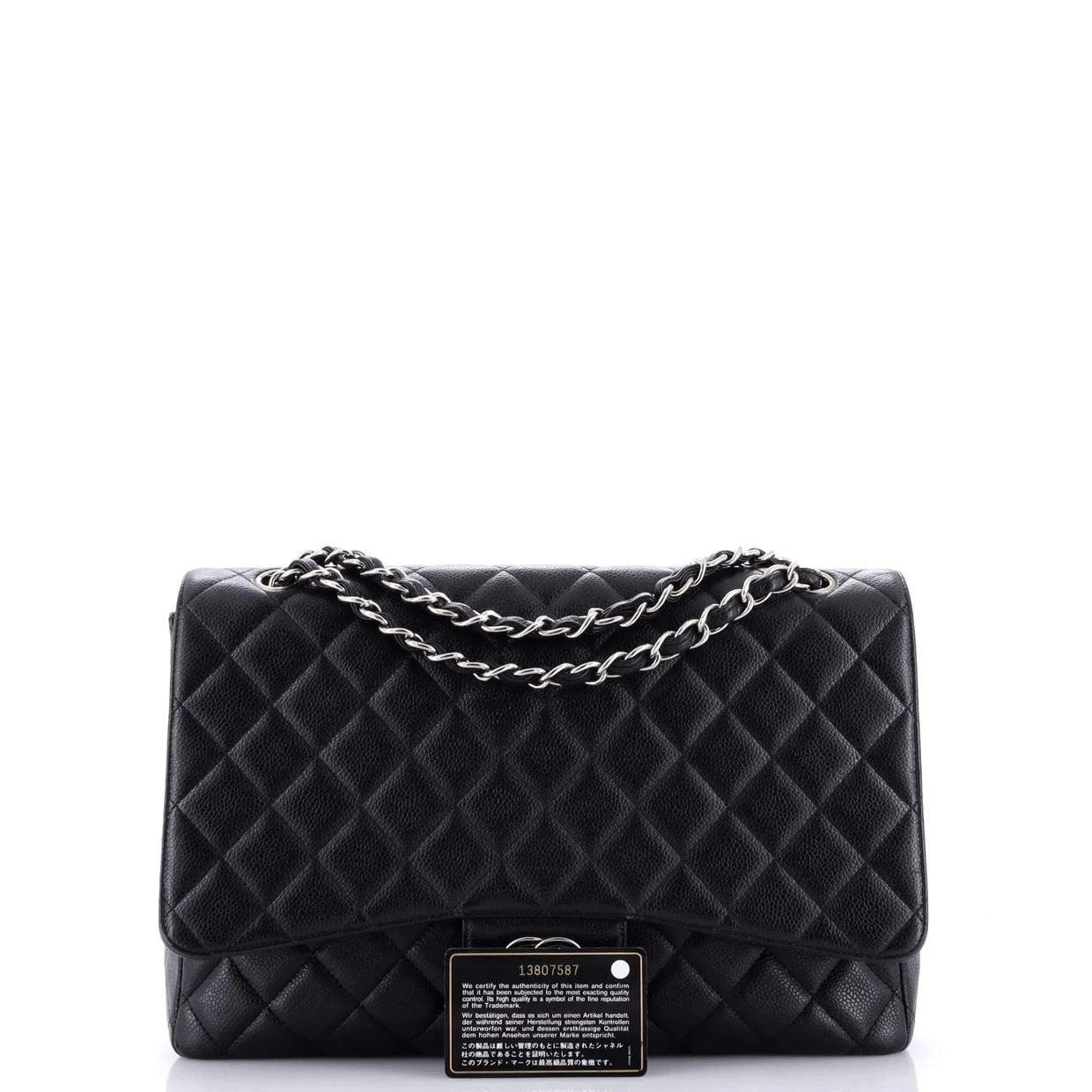 Vintage Classic Single Flap Bag Quilted Caviar Maxi - Deep Luxury