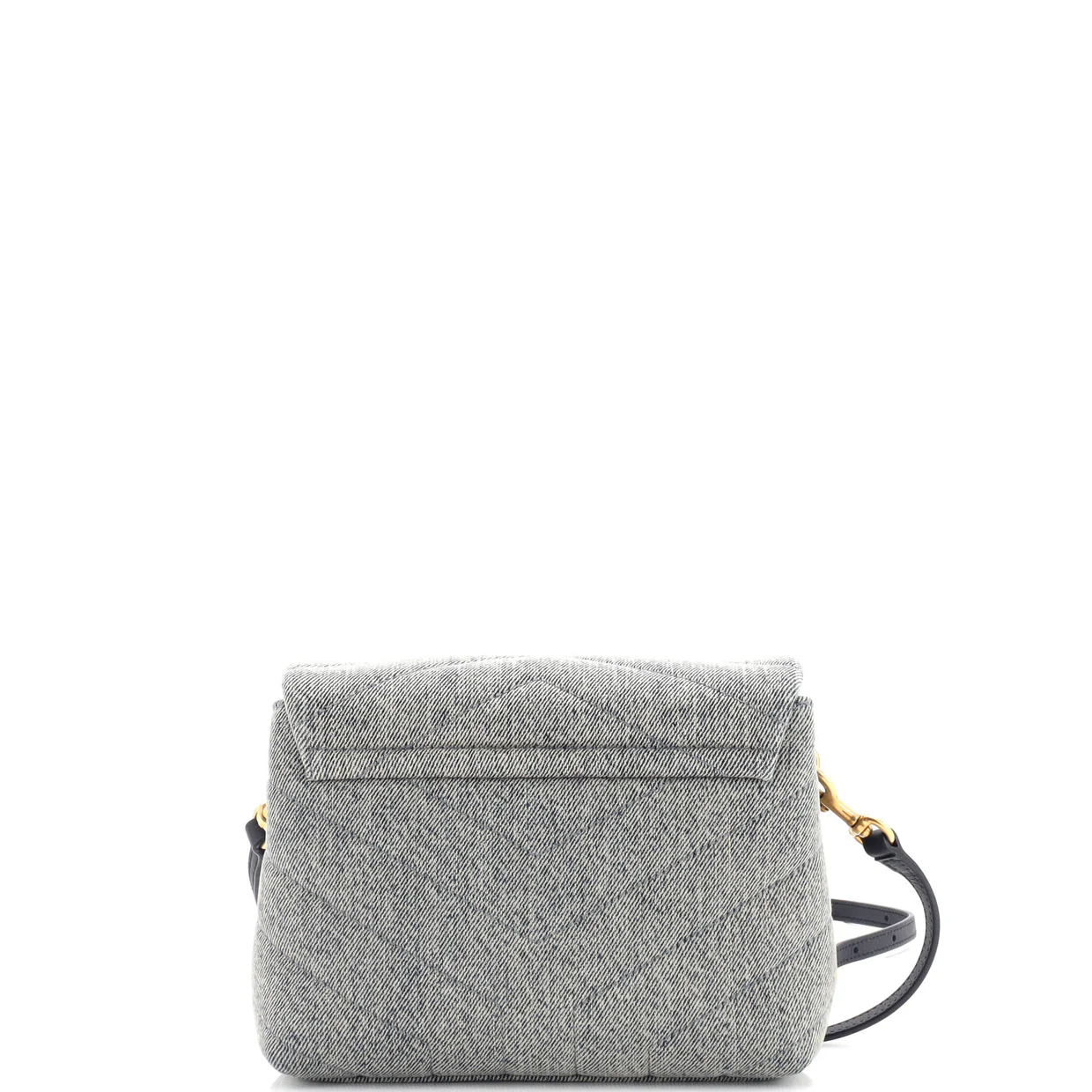 Loulou Shoulder Bag Matelasse Chevron Denim Toy - Deep Luxury