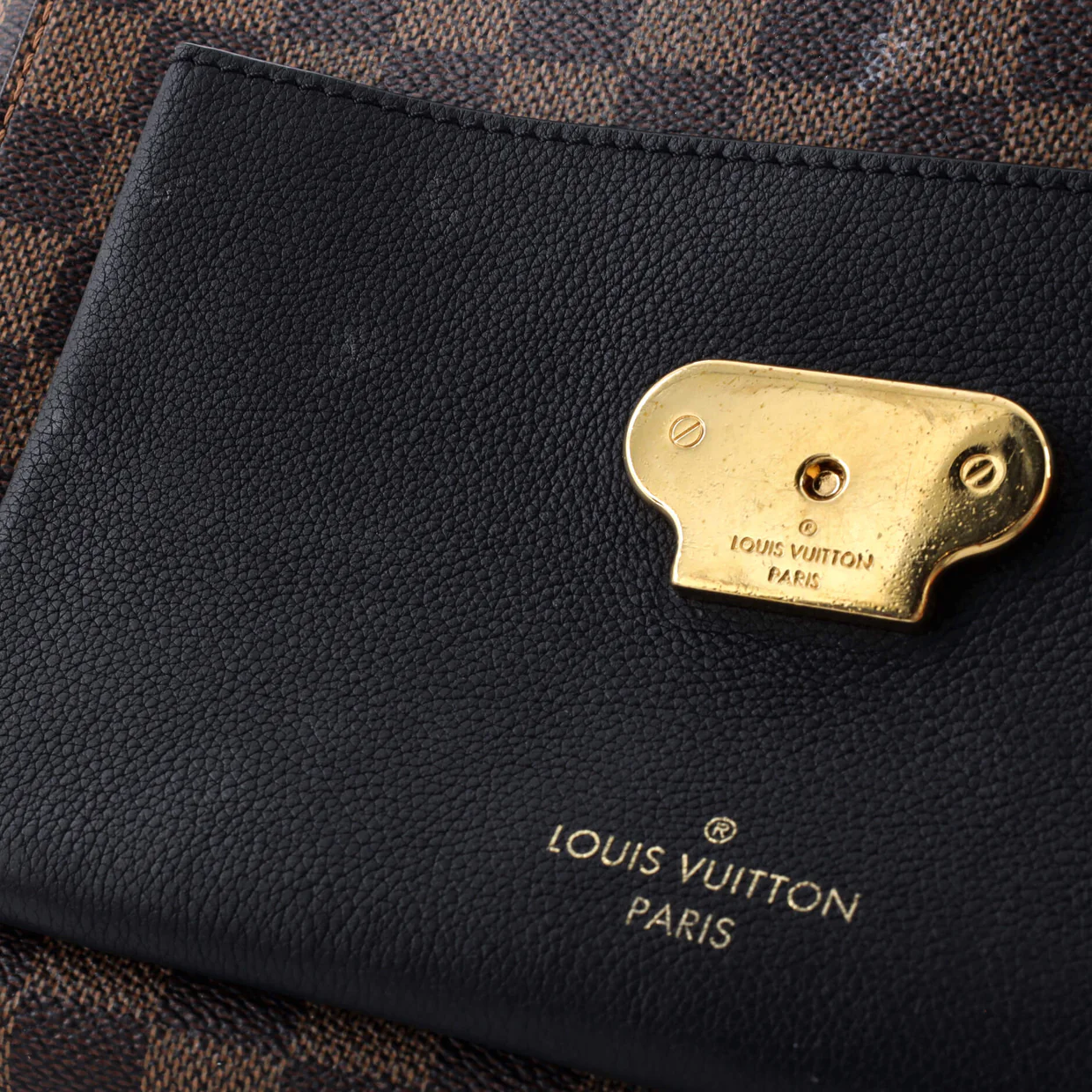 Vavin Handbag Damier with Leather PM - Deep Luxury