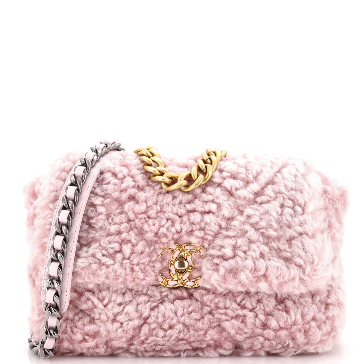 19 Flap Bag Shearling Medium - Deep Luxury