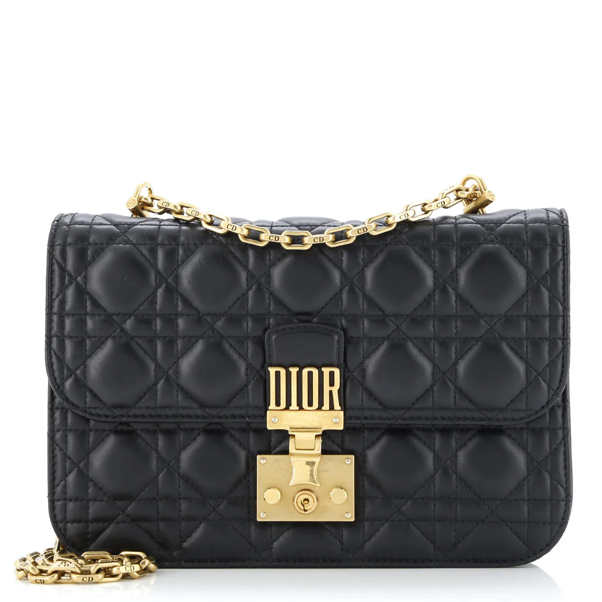 Dioraddict Flap Bag Cannage Quilt Lambskin Medium - Deep Luxury